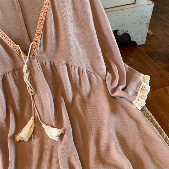 Boho fringe tassel summer dress - Picture 3 of 4